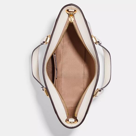 NWT Coach Alice Satchel With Spaced Floral Field/Smooth Leather/Chalk - Picture 9 of 11